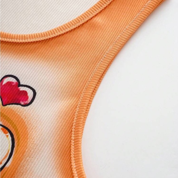 ICON Women's Summer Cartoon Letter Printed Slim Fit Tank Top - Picture 3 of 4